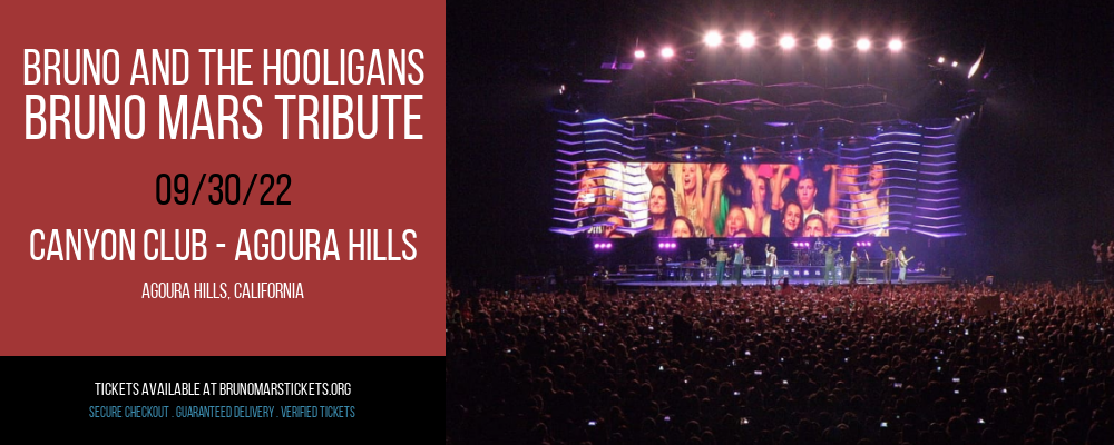 Bruno And The Hooligans - Bruno Mars Tribute [CANCELLED] at Bruno Mars Concert Tickets