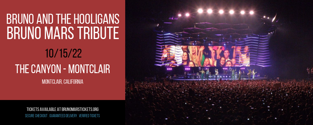 Bruno And The Hooligans - Bruno Mars Tribute [CANCELLED] at Bruno Mars Concert Tickets